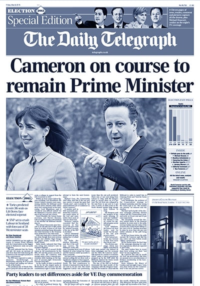 The Daily Telegraph, Friday 8 May 2015