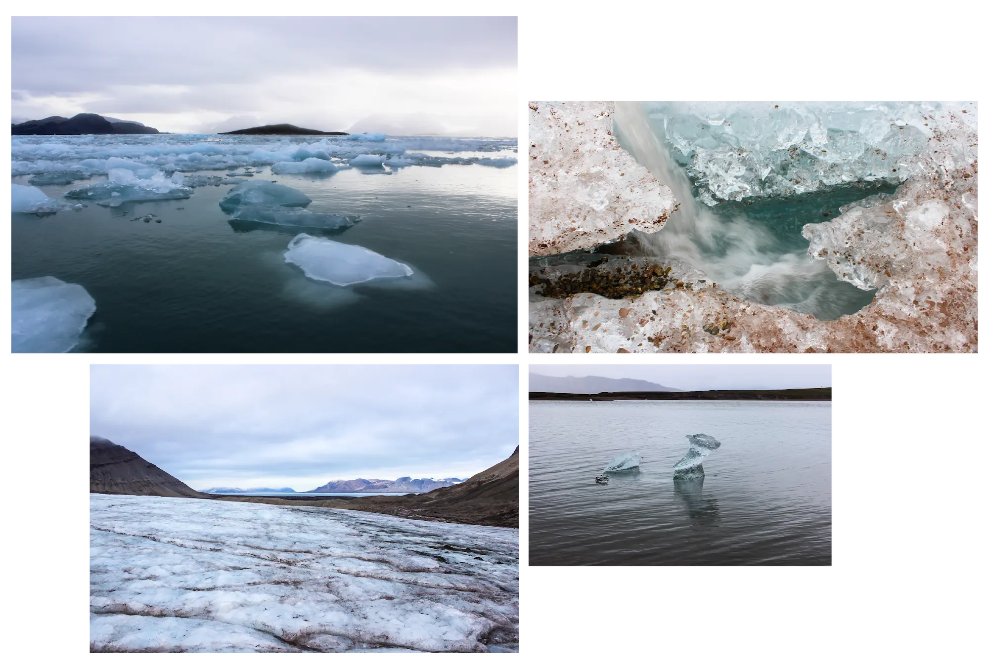 Melting glacier ice in Svalbard.