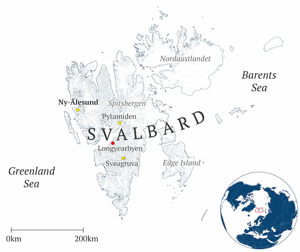 Map of Svalbard