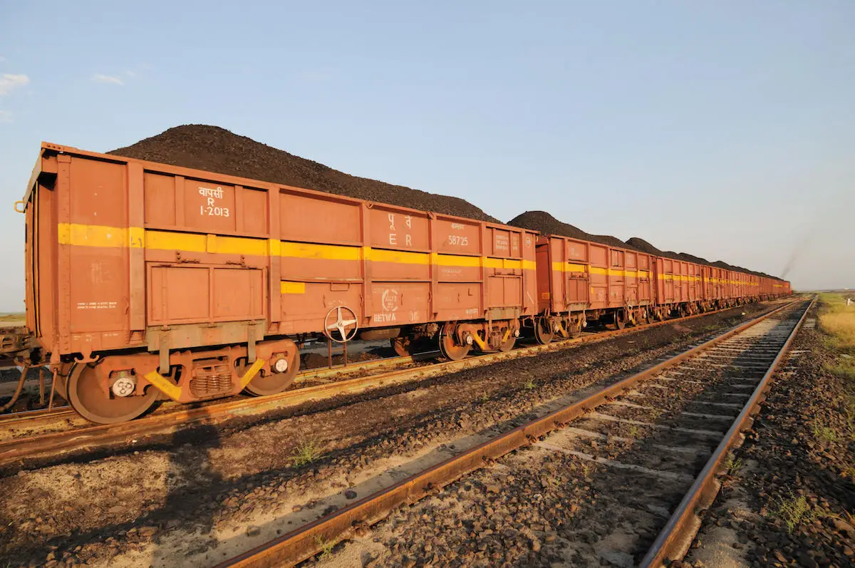 Coal wagons on their way to Adani’s Mundra power plant in the state of Gujarat in India