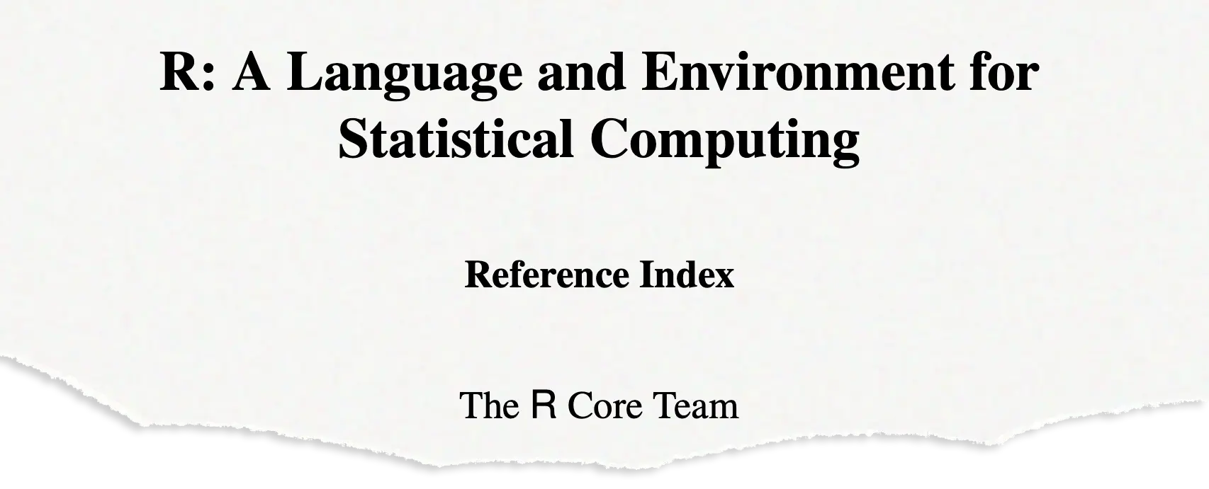 R: A language and environment for statistical computing (1993)