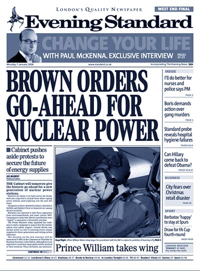 Evening Standard, 7 January 2008