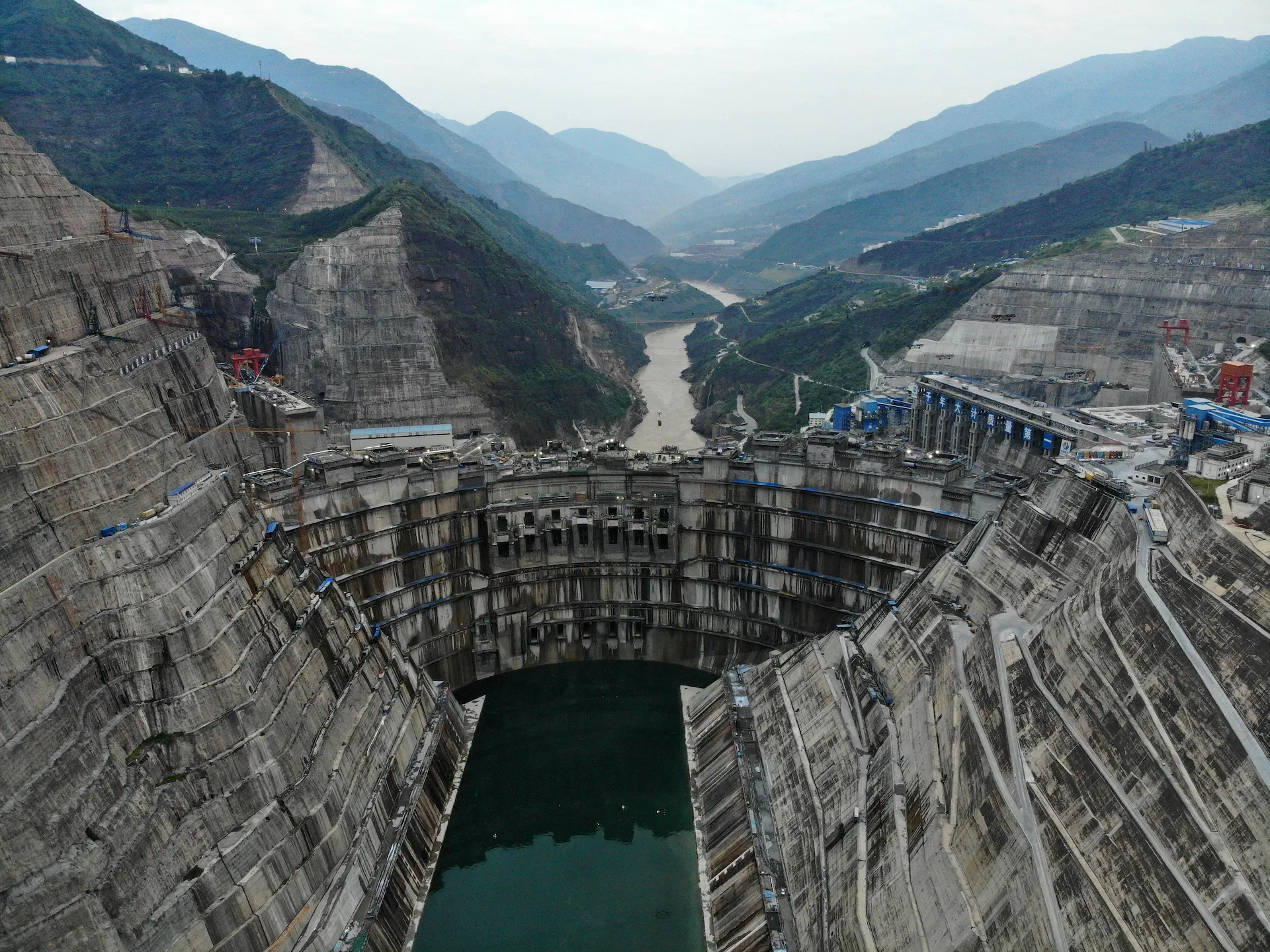 Baihetan hyrodelectric dam, Jinsha River, Sichuan province