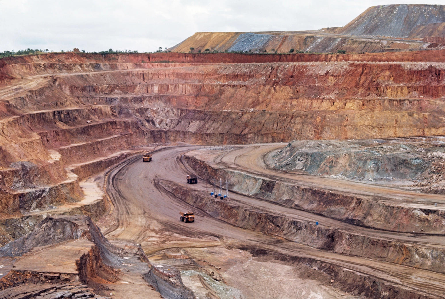 Open pit copper mine in the mineral-rich Shaba region of the Democratic Republic of Congo
