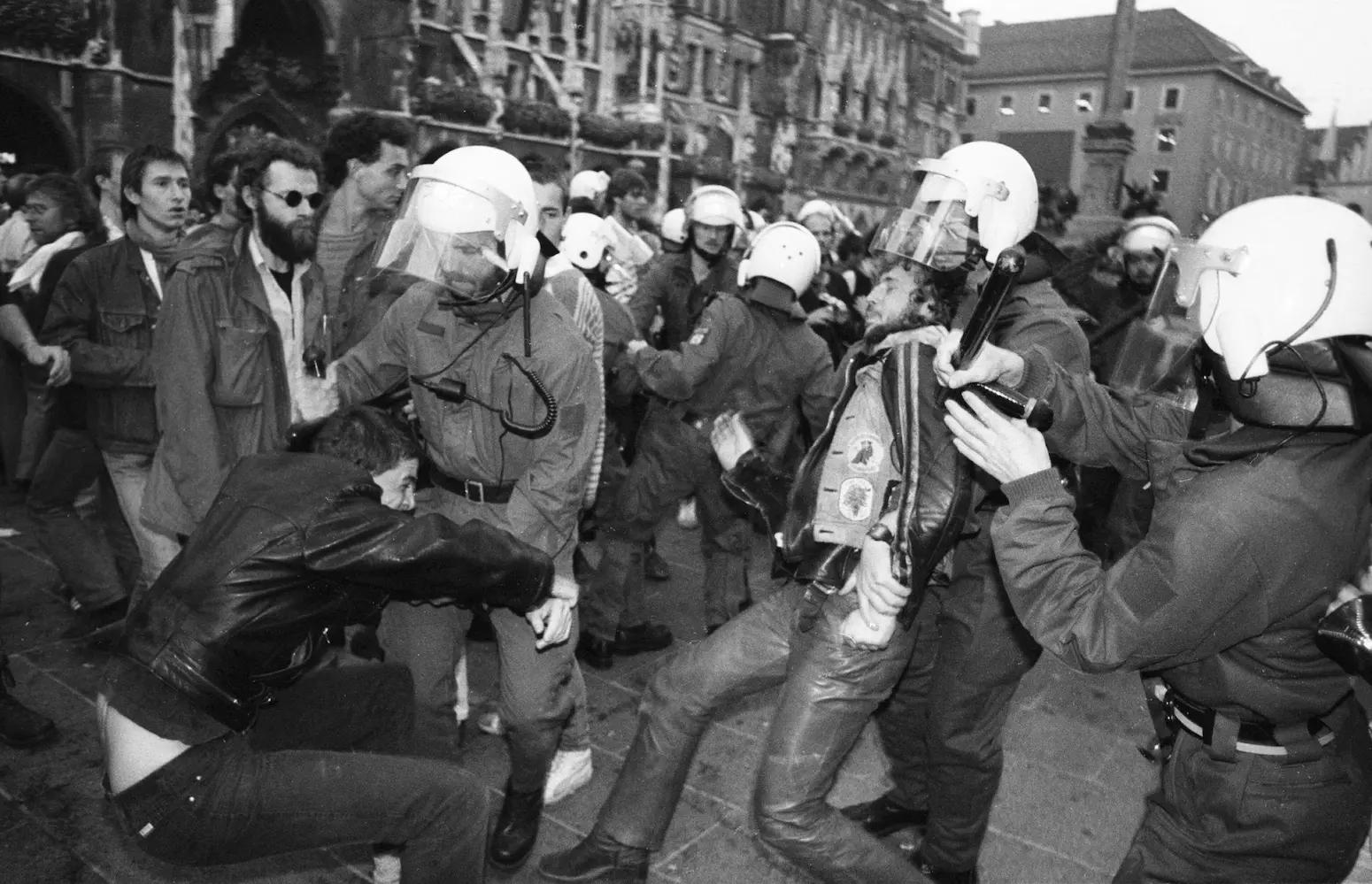 Demonstrations against the construction of a reprocessing plant in Wackersdorf, 1986