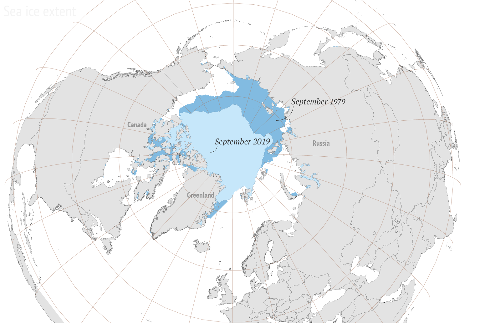 arctic ocean ice map